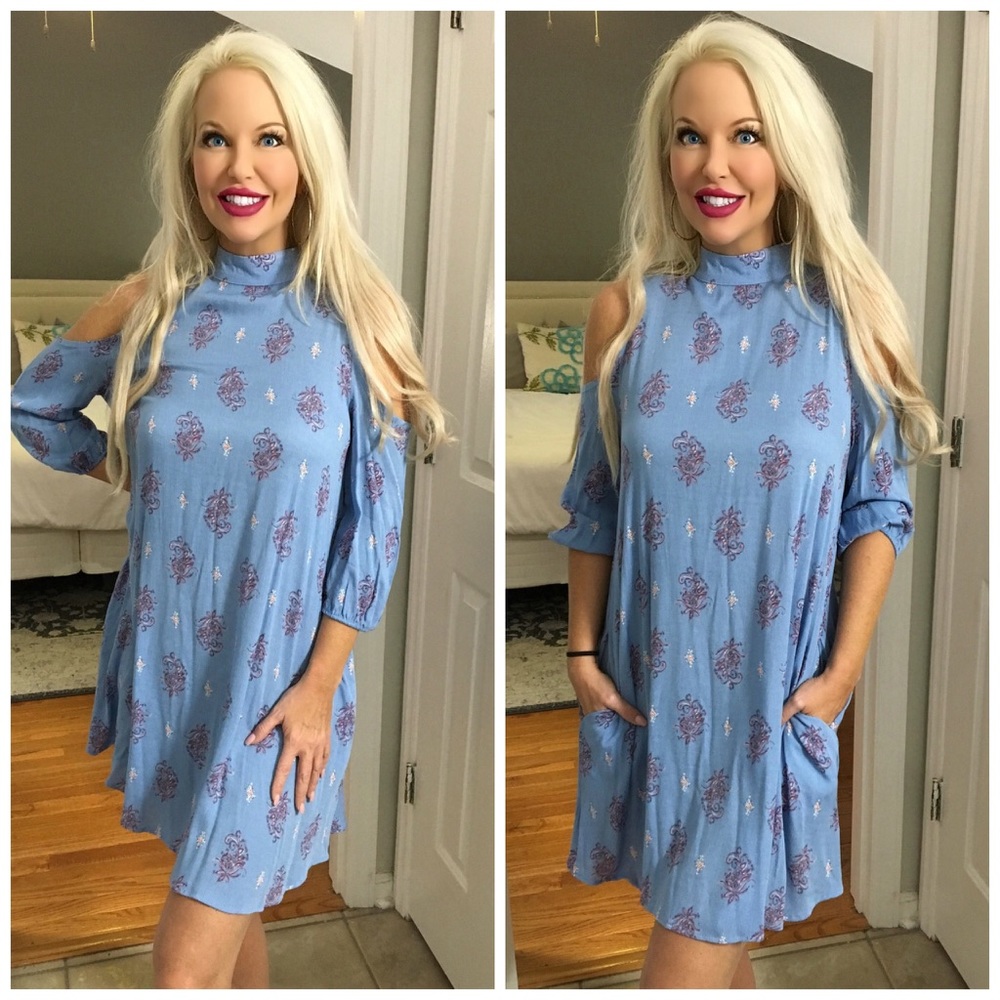 LAST 2  PAISLEY PRINT SELF-TIE POCKET DRESS - Picture 2 of 5